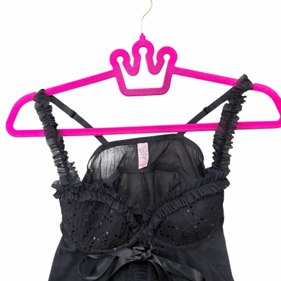Victoria's Secret Sexy Little Things by Victoria Babydoll Lingerie 34B  Black